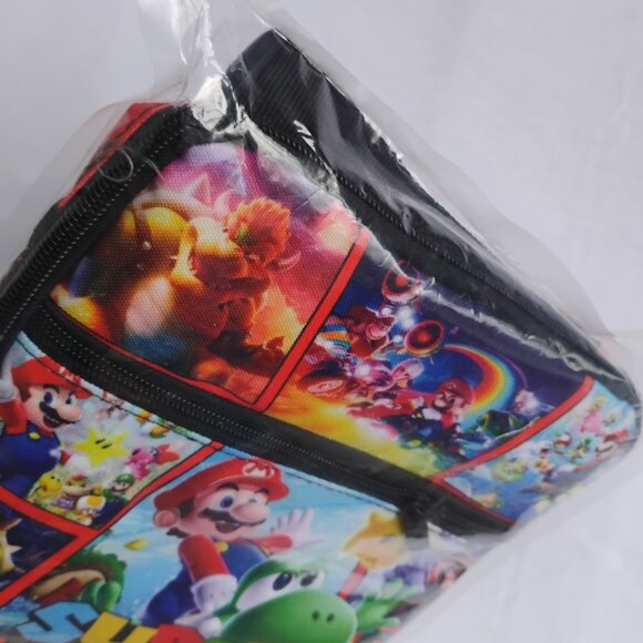 SUPER MARIO BROTHERS LUNCH BAG BOX Video Gamer gift Gaming lover Mario Luigi Yos - Picture 4 of 4